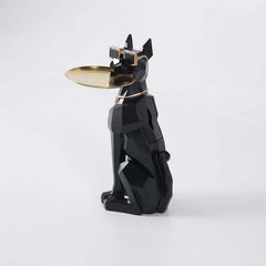 Modern Resin Dog-Shaped Side Table With Tissue Storage