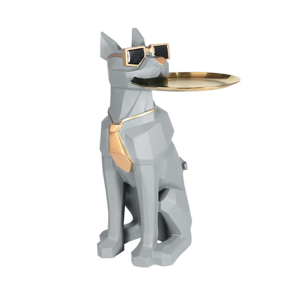 Modern Resin Dog-Shaped Side Table With Tissue Storage
