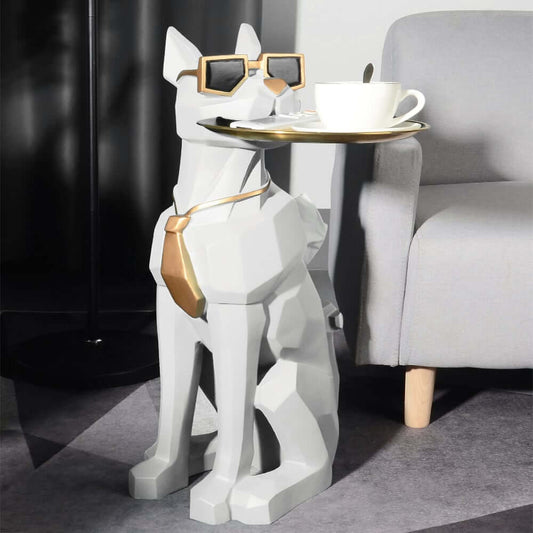 Modern Resin Dog-Shaped Side Table With Tissue Storage Main Product Image