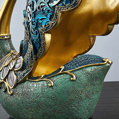 Modern Resin Swan Wine Rack - Freestanding Countertop Display