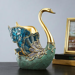 Modern Resin Swan Wine Rack - Freestanding Countertop Display
