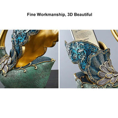 Modern Resin Swan Wine Rack - Freestanding Countertop Display