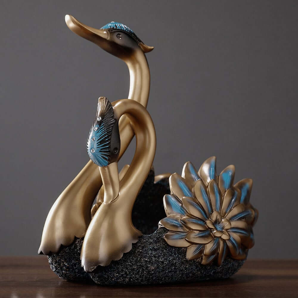 Modern Resin Swan Wine Rack - Multicolor, No Assembly