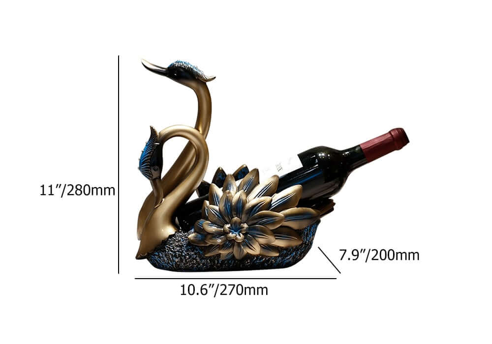 Modern Resin Swan Wine Rack - Multicolor, No Assembly Dimensions