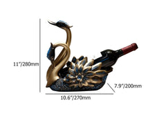 Modern Resin Swan Wine Rack - Multicolor, No Assembly Dimensions