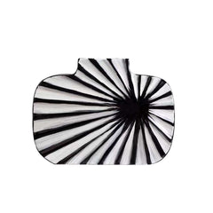 Modern Resin Vase Set with Abstract Black and White Stripes