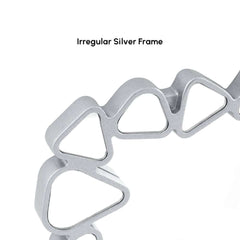 Modern Round and Rectangle Accent Mirror with Gold Resin Frame