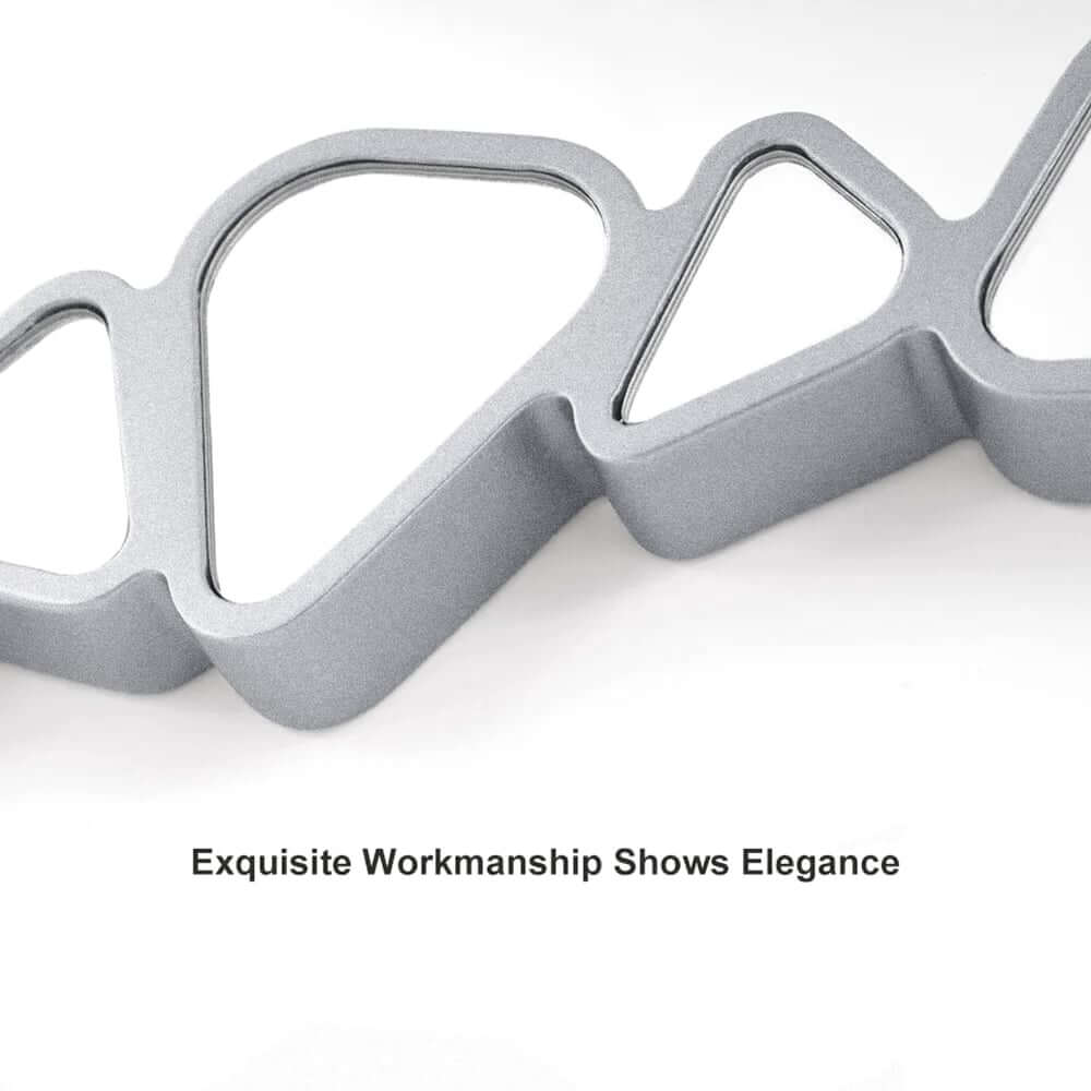 Modern Round and Rectangle Accent Mirror with Gold Resin Frame