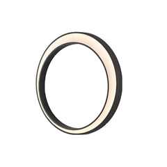 Modern Round Black Iron Outdoor Flush Mount Wall Light