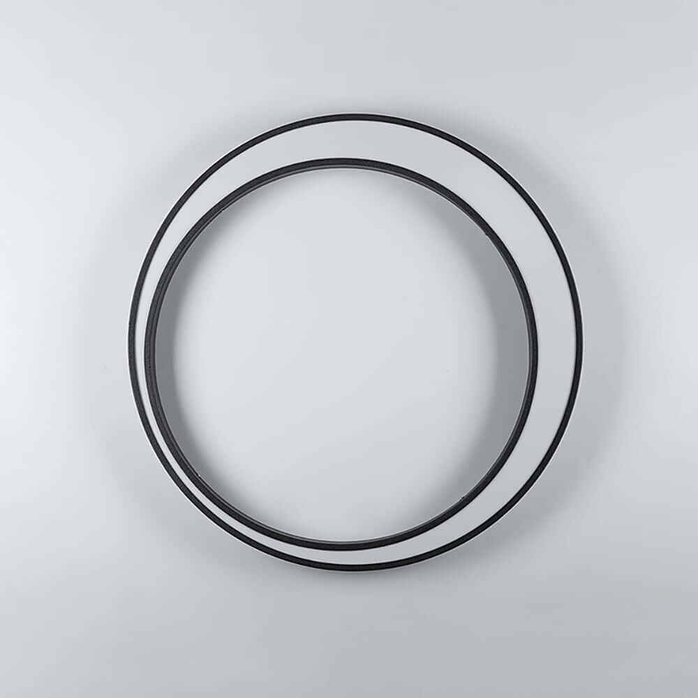 Modern Round Black Iron Outdoor Flush Mount Wall Light