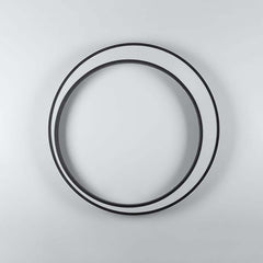 Modern Round Black Iron Outdoor Flush Mount Wall Light