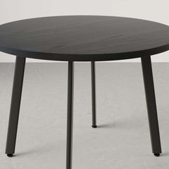 Modern Round Dining Set With Gray Velvet Chairs