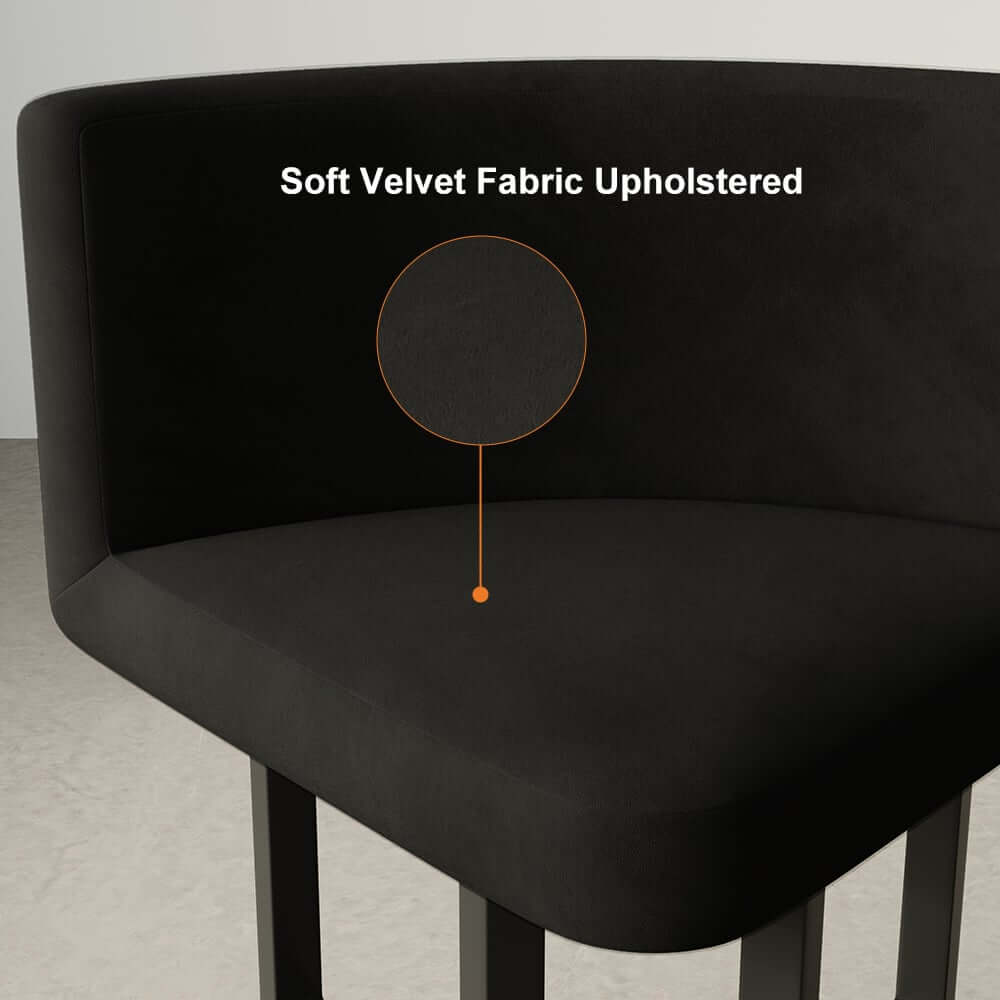 Modern Round Dining Set With Gray Velvet Chairs