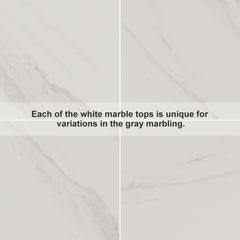 Modern Round Faux Marble Side Table With Gold Frame