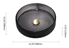 Modern Round Glass Vessel Sink in Black, Clear, and Gold Dimensions