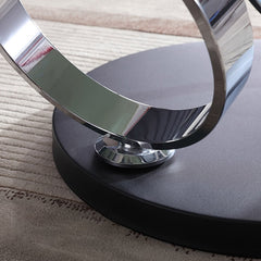 Modern Round Sintered Stone Coffee Table with Rotating Top