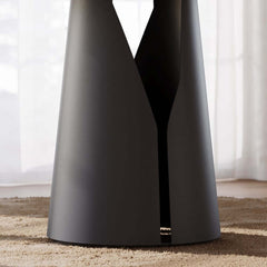 Modern Round Sintered Stone Dining Table, Gold Pedestal Base