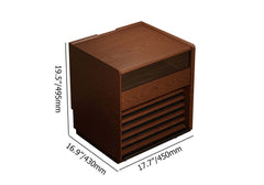 Modern Rubber Wood Nightstand With Built-In Lighting Dimensions