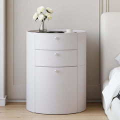 Modern Saddle Leather Vanity Set With Sintered Stone Top