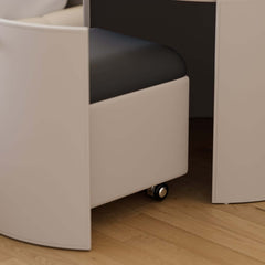 Modern Saddle Leather Vanity Set With Sintered Stone Top