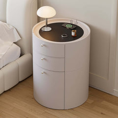 Modern Saddle Leather Vanity Set With Sintered Stone Top