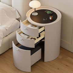 Modern Saddle Leather Vanity Set With Sintered Stone Top Main Product Image