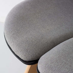 Modern Side Chair In Dark Gray Linen With Beech Legs