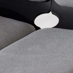 Modern Side Chair In Dark Gray Linen With Beech Legs