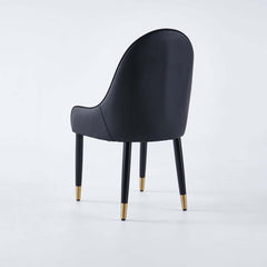 Modern Side Chair Set with Faux Leather Upholstery, White & Green