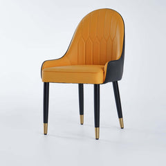 Modern Side Chair Set with Faux Leather Upholstery, White & Green