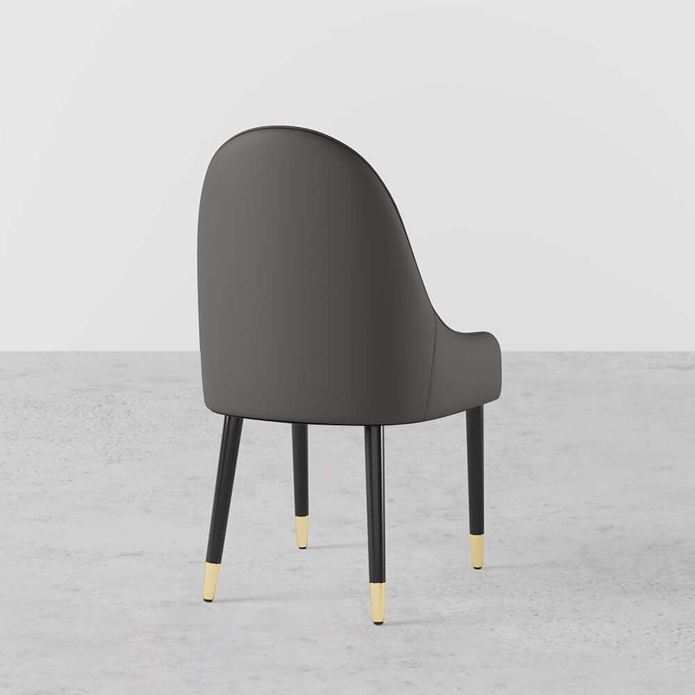 Modern Side Chair Set with Faux Leather Upholstery, White & Green