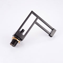 Modern Single Hole Bathroom Faucet in Matte Black with Lever Handle