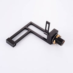 Modern Single Hole Bathroom Faucet in Matte Black with Lever Handle