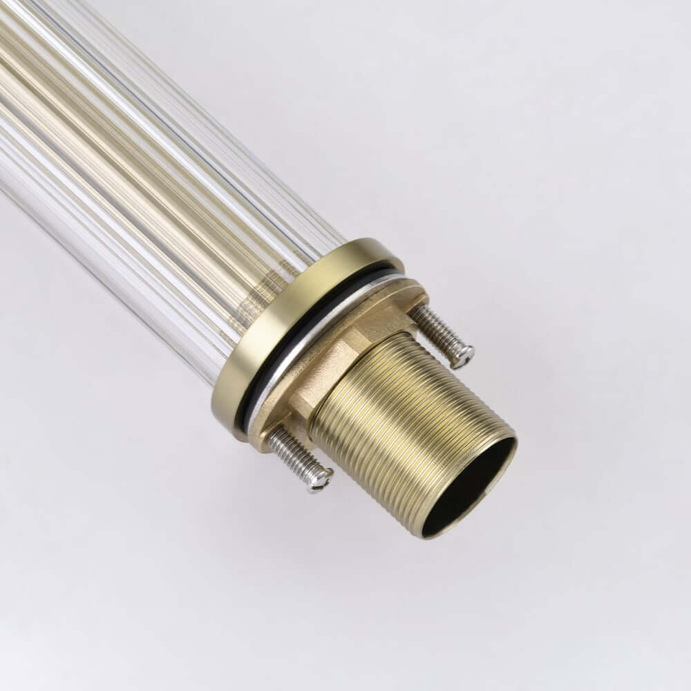Modern Single Hole Bathroom Faucet with Brass Construction and Brushed Gold Finish