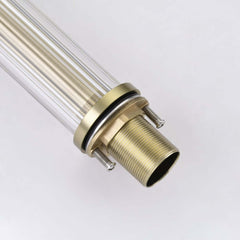 Modern Single Hole Bathroom Faucet with Brass Construction and Brushed Gold Finish