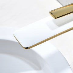 Modern Single Hole Brass Bathroom Sink Faucet with Lever Handle