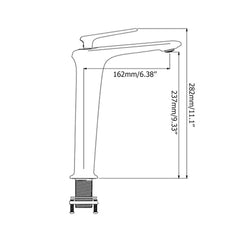 Modern Single Hole Brass Bathroom Sink Faucet with Lever Handle