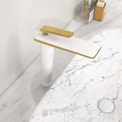 Modern Single Hole Brass Bathroom Sink Faucet with Lever Handle