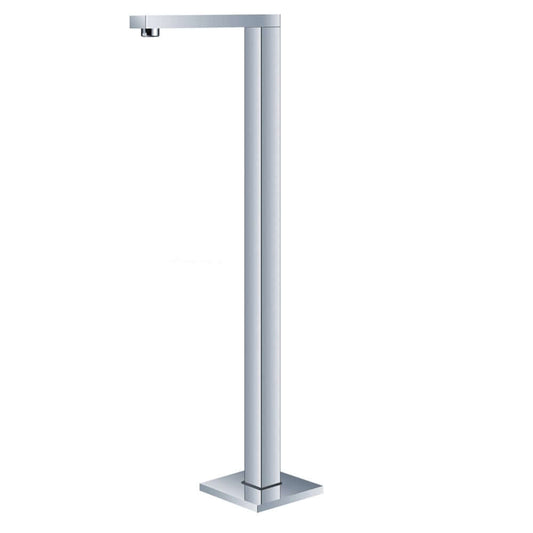 Modern Single Hole Brass Bathtub Faucet in Chrome Finish