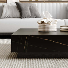 Modern Sintered Stone Coffee Table With 2 Drawers