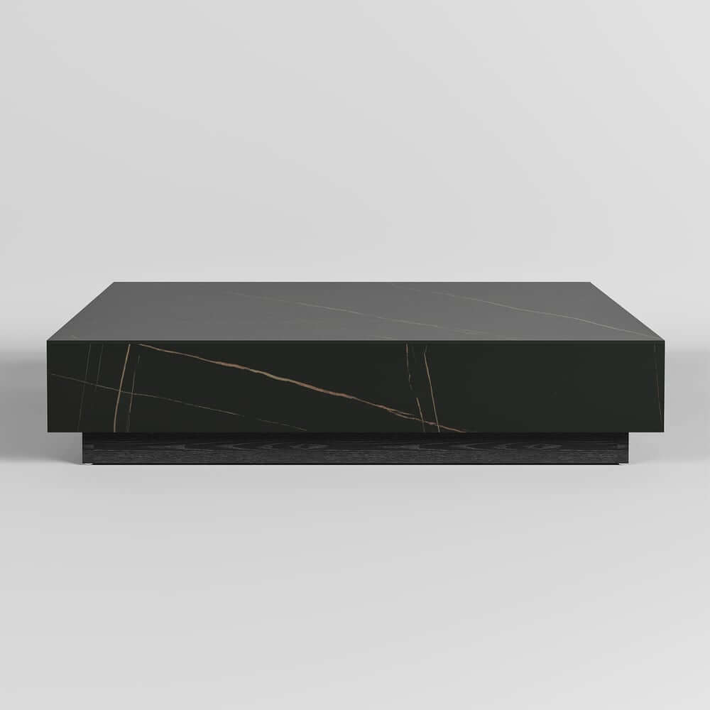 Modern Sintered Stone Coffee Table With 2 Drawers