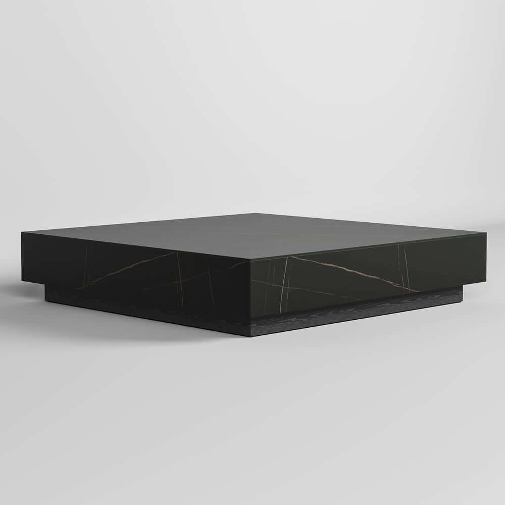 Modern Sintered Stone Coffee Table With 2 Drawers