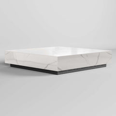 Modern Sintered Stone Coffee Table With 2 Drawers