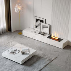 Modern Sintered Stone Coffee Table With 2 Drawers