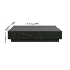 Modern Sintered Stone Coffee Table With 2 Drawers Dimensions