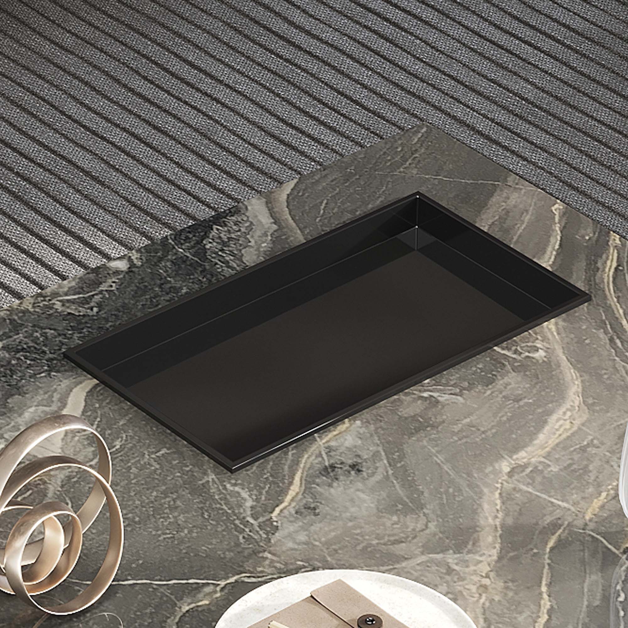 Modern Sintered Stone Coffee Table with Carbon Steel Base