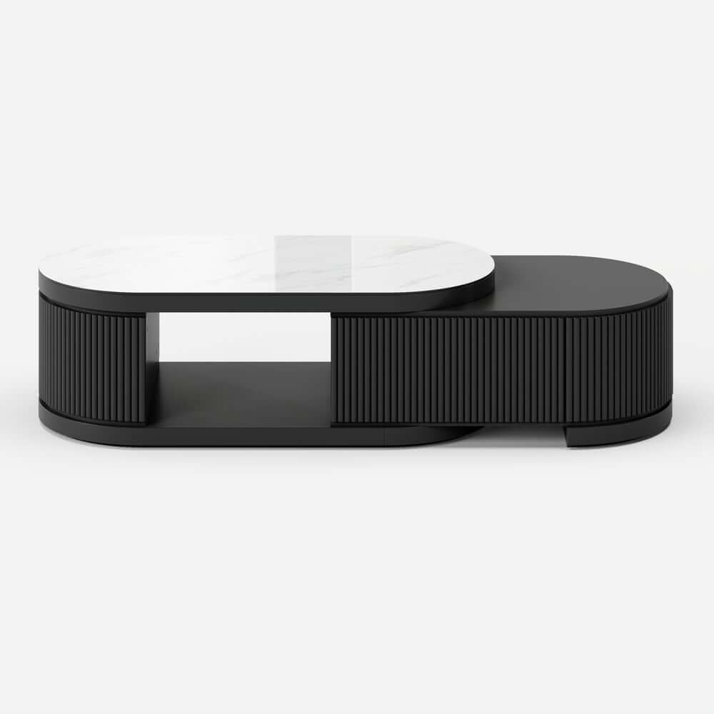 Modern Sintered Stone Coffee Table With Drawers