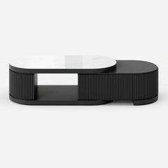 Modern Sintered Stone Coffee Table With Drawers