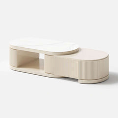 Modern Sintered Stone Coffee Table With Drawers