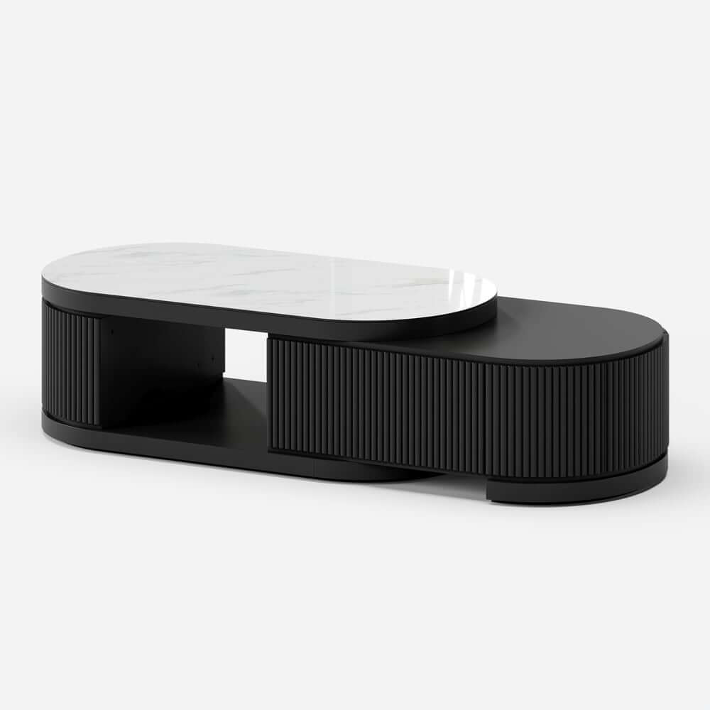 Modern Sintered Stone Coffee Table With Drawers